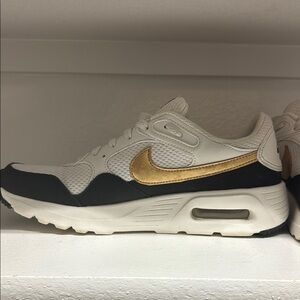 Nike Air Max with Gold and Black Accents